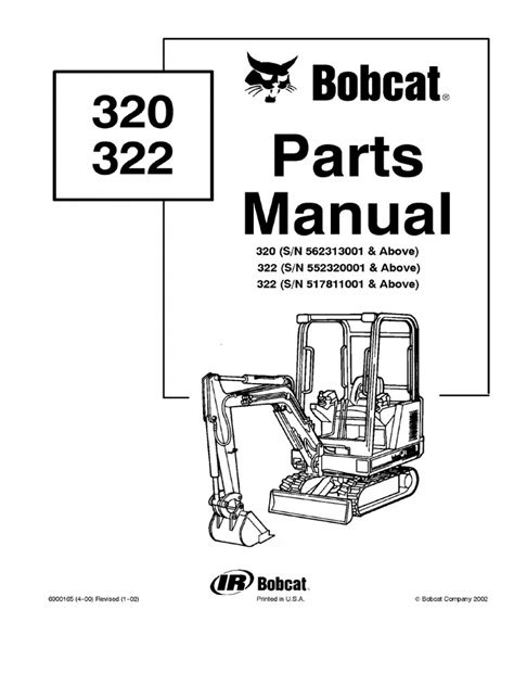 Bobcat 322 Excavator Parts 